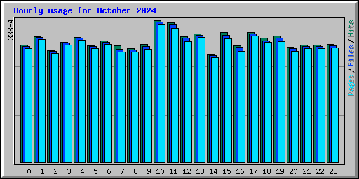 Hourly usage for October 2024