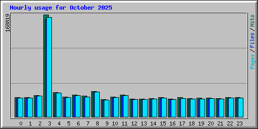Hourly usage for October 2025