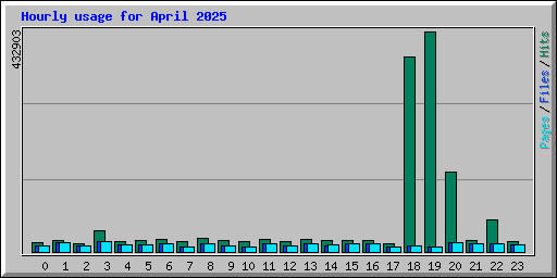 Hourly usage for April 2025
