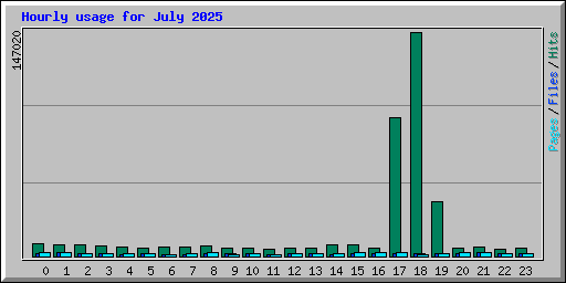 Hourly usage for July 2025