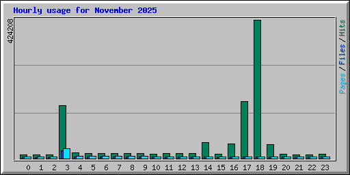 Hourly usage for November 2025