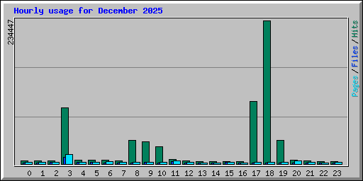 Hourly usage for December 2025